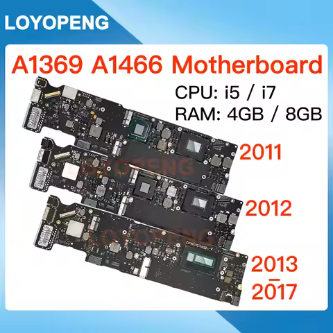 Original A1466 Motherboard Logic Board For MacBook Air 13" A1369 A1466 i5 i7 2011 2012 2013 2014 201
