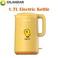 Joy 1.7L oung electric kettle 304 stainless steel double layer anti-scalding boiling water pot 1800W