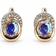 ear213 (g) 1 pair of jingjing earrings English lock rosegold xuping