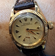 勞力士古董錶14K自動，女庒