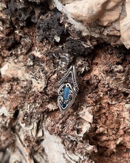 澳洲蛋白石 礫背蛋白石 藍寶石 銀飾項鍊