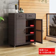 HY/JD Xuyuan Outdoor Shoe Cabinet Doorway Shoe Cabinet Doorway Hallway Cabinet Shoe Cabinet Simple Shoe Cabinet Rattan B