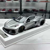 Hobby Diecast 1:18 Scale Corvette C8 LBWK Silver Vehicle  Model Car Collection Limited Edition 30uni
