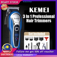 Kemei Hair Clipper Professional LCD Monitor Hair Trimmer Men Beard Electric Cutter Hair Cutting Mach
