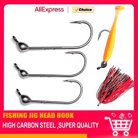 5pieces 0.7g-10g soft worm jig Fishing Tackle Hooks Obtuse angle blood hook for Micro-object auxilia