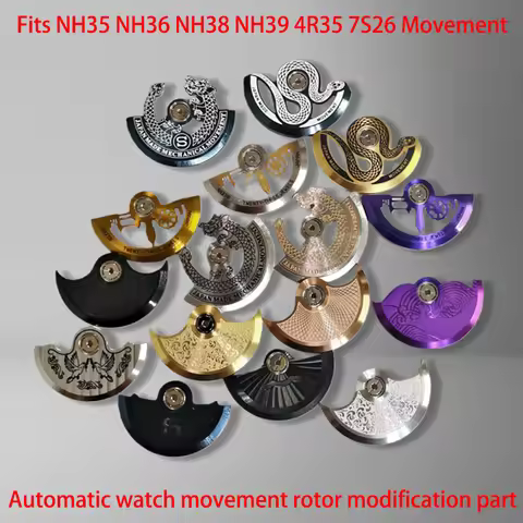 NH35 Watch Movement Oscillating Weight Modified Rotor Fit NH34 NH35 NH36 NH38 4R 6R 7S Automatic Mov