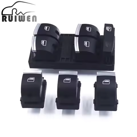 New Chrome Master Window Switch For Audi A3 8PA6 S6 RS6 C6 Q7 4F0959851H 4F0 959 851H Button Console