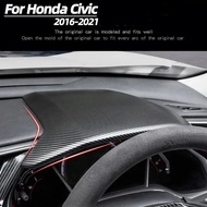 premium-For Honda Civic 10th Gen FK7 FK8 SIFC Carbon Fiber Dashboard Cover Center Console Steering W