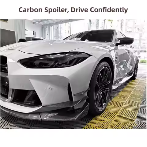 For BMW M3 G80 M4 G82 G83 Carbon Fiber Car Front Bumper Wind knife Splitter Spoiler Canard Air Knife