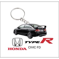 honda civic FD black keychain  2d civic hitam fd