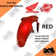 Honda CBR 150R front fender cover upper set_illus front red 100% original 61000-K45-MM0ZC
