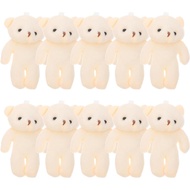 Toyvian 10 Pcs Mini Stuffed Bears: Mini Plush Bear Pendant, 4.3 inch Cute Tiny Soft Stuffed Animals 