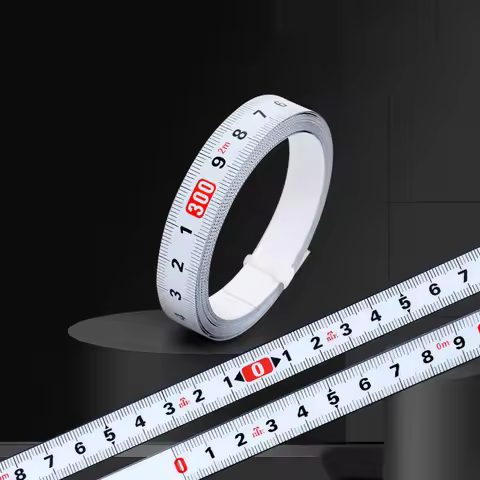 Cuttable Self-adhesive Scale Strip Ruler Stickers 10/12.5mm Width 0.5-1M Metal Tape MeasureTrack Sew