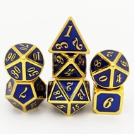 Board Game Dice Fake Set DND DND Factory Direct Sale Solid Monochrome Classic Enamel Poker Metal FLF