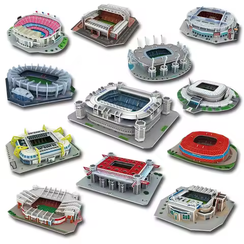 DIY Famous Soccer Stadium 3D Puzzle Set | Collectible Old Trafford Model | No-Glue Desk Decor