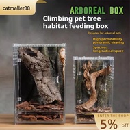 CATMALLER88 1Pcs Reptile Feeding Box, Acrylic High Transparent Ecological Desert Landscaping Box, An