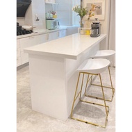 Custom Marble Island Table Dining Table Integrated Extendable Home Kitchen Open Plan Kitchen Center 