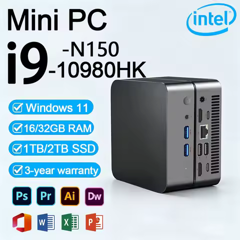 Intel I9 10980HK Intel N150 Mini PC Windows 11 16GB 32GB RAM 512GB 1TB SSD WIFI6 BT5.2 Office Study 