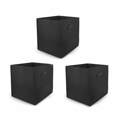 3PCS Felt Growth Bag 20 x 20 x 20 cm 25 x 25 x 25 cm Plant Container Reusable Portable Plant Growing
