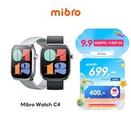 Mibro Watch C4 สมาร์ทวอทช์ โทรได้ วัสดุโลหะ กันน้ำ 2ATM ลื่นไหล 60Hz หน้าจอใหญ่ 2.01 นิ้ว -12M