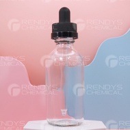Botol Pipet Kaca Bening Amber Tutup Botol Hitam 60 mL / Glass Bottle Pipette 60mL / Clear Amber Glas