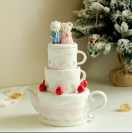 【預購】日本 Sanrio Hello Kitty Dear Daniel 結婚情侶茶壺茶杯禮盒