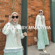 ￼Mmaayra - BALQIS BY MMAAYRA - Baju setelan wanita bahan kaos combed adem lembut dan katun salur ter