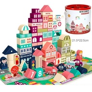 /wooden City wooden Building Blocks 160pcs wooden Stacking Blocks