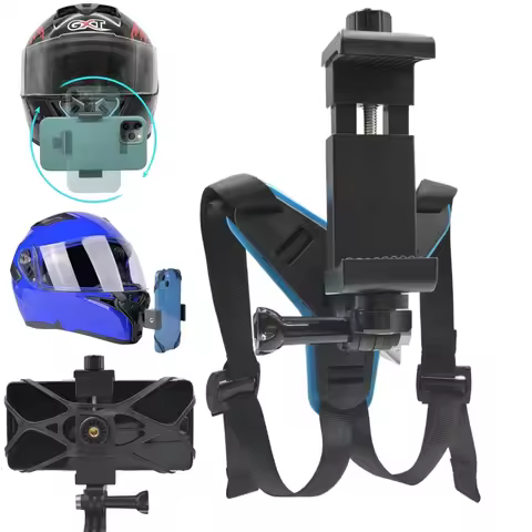 Helmet Phone Stand Mount Holder Motorcycle Holding Clip For GoPro Hero 13 12 11 Dji Action 5 Pro Cam