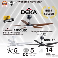 Deka F5DC Pro 56” / 46” /DX 56" Remote Control DC Motor Ceiling Fan / Kipas Siling