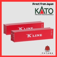 KATO N Gauge 40ft High Cube Container Kawasaki Kisen 2-Pack Model Railway Accessories 23-580D