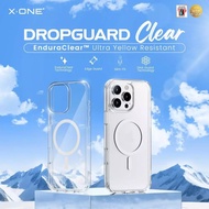 X.One Dropguard Clear Magnetic Phone Case with EnduraClear for 16 16 Plus 16 Pro 16 Pro Max