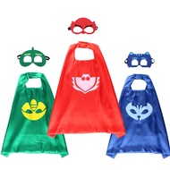 < Available > 2pcs/set Anime PJ Masks Cloak Cape Catboy Owlette Gekko Mask Party Cosplay Boys Preten