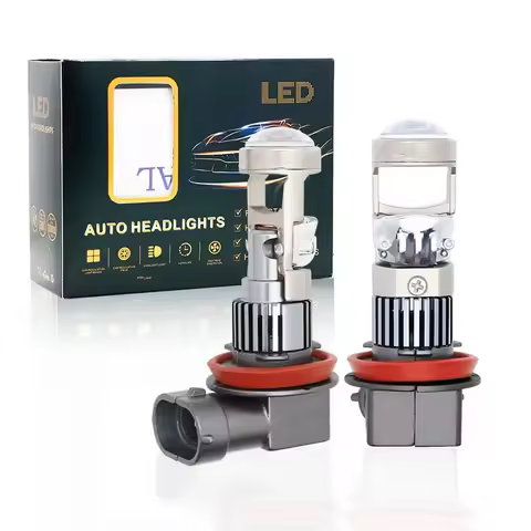 2x LHD/RHD LED H11 H8 H7 Headlight Mini Lens Projector 9005/9006 HB3 HB4 Auto Low Beam Canbus Bulb F