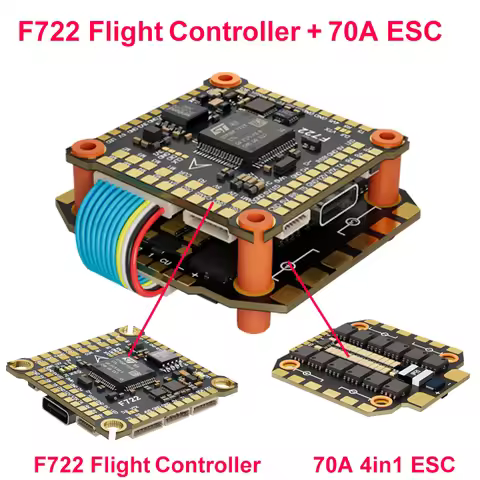 DAKEFPV F722 60A Stack ICM42688P F722 Flight Controller BLHELI_S 60A 4in1 ESC 30.5X30.5mm 3-8S for F