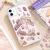 2 Set Cute DIY 3D House Sticker PET 3D Miniature Scene Sticker Reusable for Home Decor SHOPSKC1300