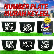 NOMBOR PLAT MOTOR 2D dan 3D, (KRISTAL, WHITE SOLID, NO TANAM dan STICKER)