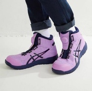🎌日本直送【現貨即寄】限定粉紫圖騰 ASICS BOA 26.5cm EU42.5 US9.5 超輕防滑安全工作鞋 盤工地廚房運輸搬運車房維修出行街山工廠電單車 RingForest
