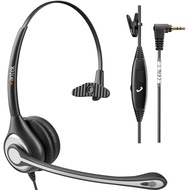Phone Headset with Microphone Noise Cancelling & Volume Controls, 2.5mm Telephone Headset Compatible