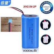 Doublepow ICR 18650 4000mAh 7.4V Li-ion Battery Pack with Wire Plug