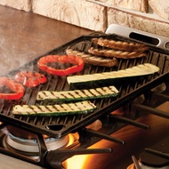 美國LODGE 美國製長形雙面平底/橫紋鑄鐵煎烤盤 LDP3