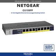 Netgear GS108PP | 8-Port Gigabit Ethernet Unmanaged Desktop Switch (GS108PP-100EUS)