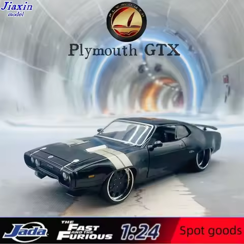 jada 1:24 Plymouth GTX(Fast & Furious 8) Dom-Drive Alloy model pieces are a gift collection for chil