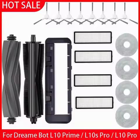 Dreame Bot L10 Prime / L10s Pro / L10 Pro Accessories Main Side Brush Hepa Filter Mop Cloth robot Re