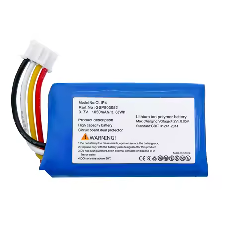 1050mAh GSP903052 Battery Replacement Compatible with JBL Clip 4 Portable Bluetooth Wireless Speaker