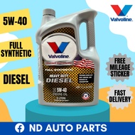 Valvoline Diesel 5W-40 (5L) - Fully Synthetic Heavy Duty Diesel Engine Oil/Minyak Enjin Diesel Sintetik