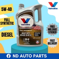 Valvoline Diesel 5W40 (5L) - Fully Synthetic Heavy Duty Diesel Engine Oil/Minyak Enjin Diesel Sintet
