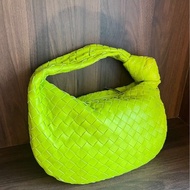 葆蝶家BV編織Teen jodie小羊皮檸檬黃，98新，新尺寸35*21.5