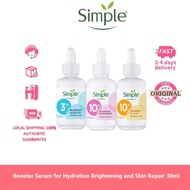 Simple Booster Serum 30ml 3% Hyaluronic Acid B5 10% Vitamin C E F & 10% Vitamin B3 Niacinamide