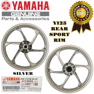 🔥100% ORIGINAL Y125 SPORT RIM BLUE WHITE BLACK SET FRONT REAR Y125ZR Y125 CAST WHEEL YAMAHA LOGO (1.6/1.85 X 17)